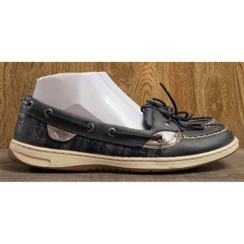 Sperry Top-Sider Angelfish‎ Boat Shoes Women's Size 9 Navy Plaid